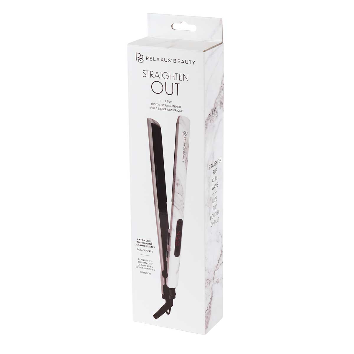 Straighten Out Digital Straightener - White Marble - Almost Perfect