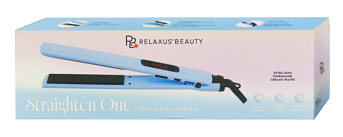 Straighten Out Digital Hair Straightener | Sleek & Polished Results | Ice Blue