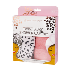 Twist N' Dry Towel And XL Shower Cap Set