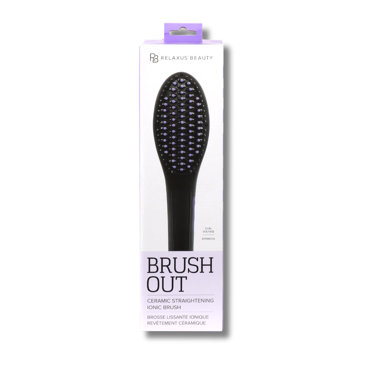 Brush Out Ceramic Ionic Straightening Brush | Anti-Frizz One Pass Technology (Ultraviolet)