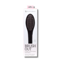 Brush Out Ceramic Ionic Straightening Brush | Anti-Frizz One Pass Technology (Pink Blush)