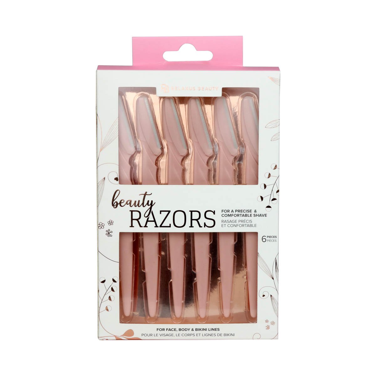 Pink Beauty Razors packaging