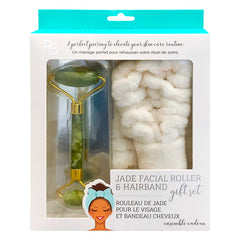 Jade Facial Roller & Hairband Set